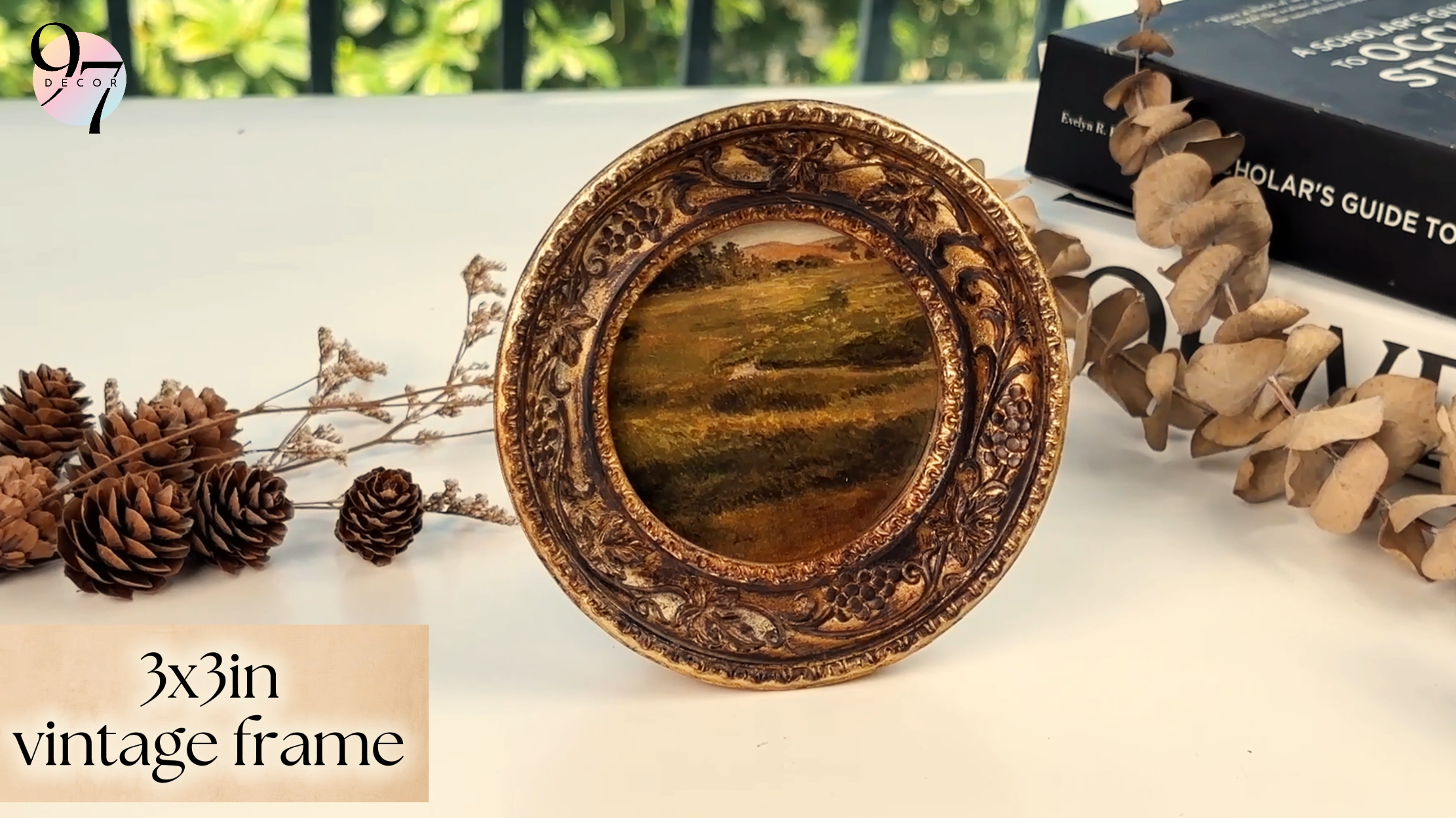 Amazon.com: 97 Decor Vintage Round Picture Frames 3 X 3 - Bronze